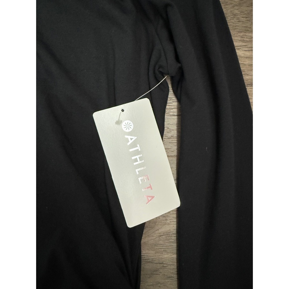 Athleta Carefree Long Sleeve Ruched Dress – Women's XL Black New With Tags - Picture 5 of 13